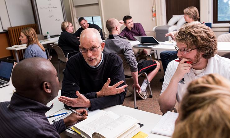 Dan Ebener with Students